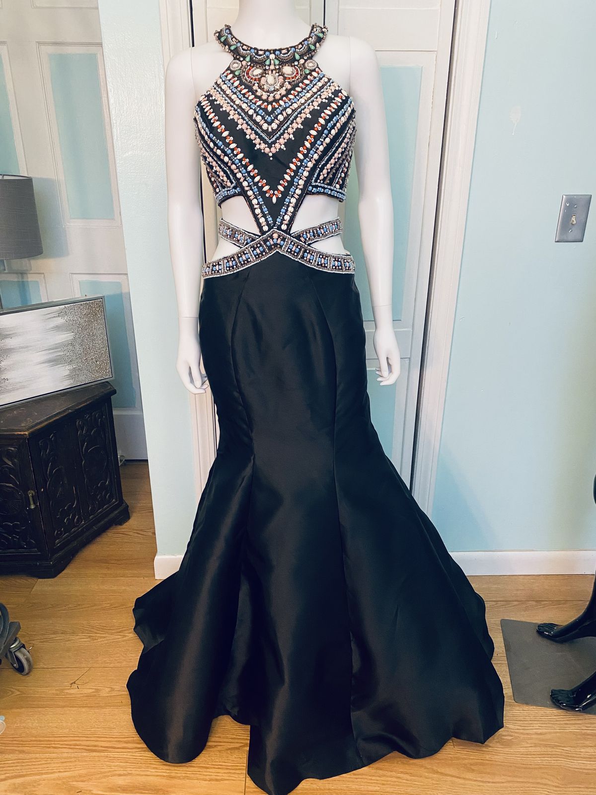 Zoey Grey Size 6 Black Mermaid Dress on Queenly