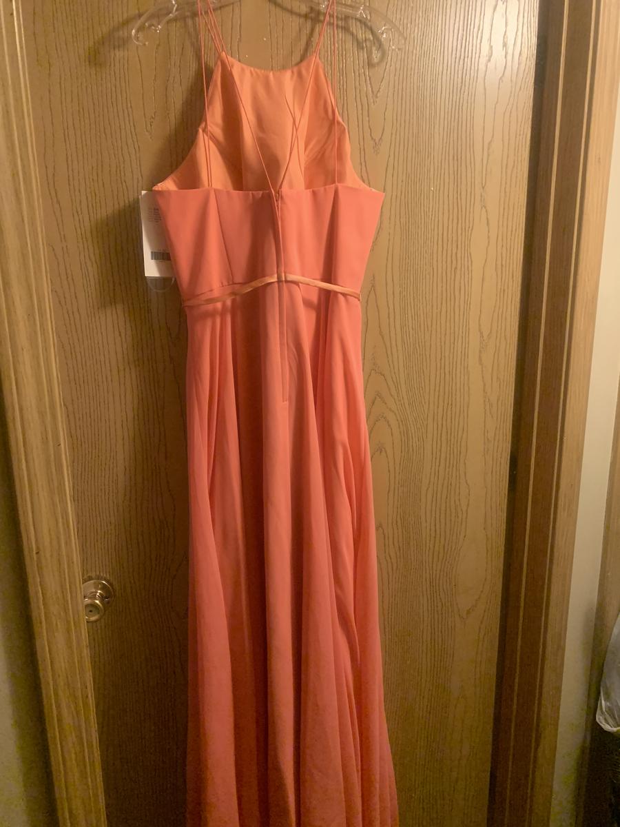 Christina Wu Size 12 Coral Floor Length Maxi on Queenly