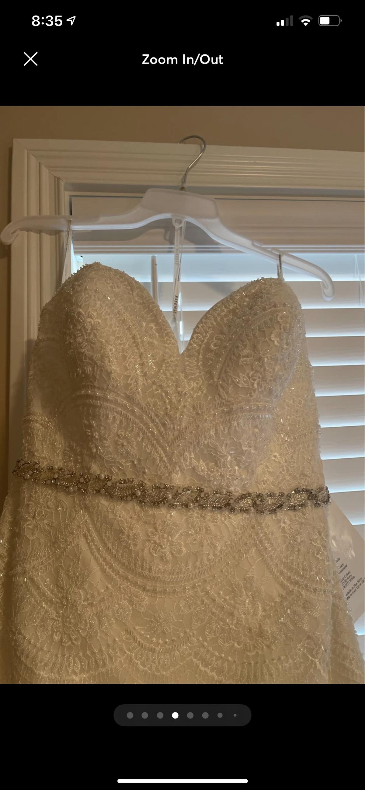 Essence Size 14 Wedding Strapless Lace White Mermaid Dress on Queenly
