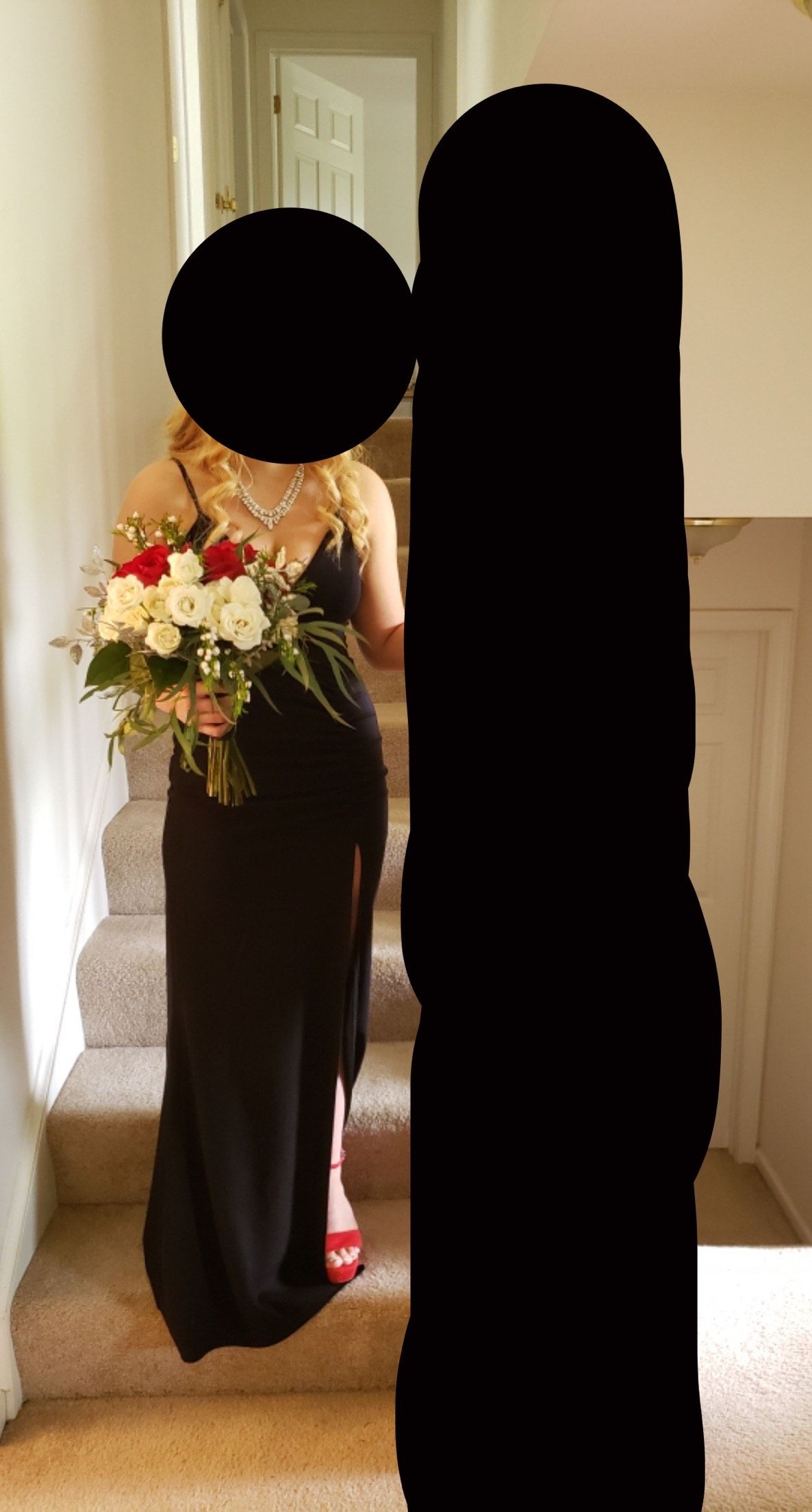 Emerald Sundae Size 2 Prom Velvet Black Side Slit Dress on Queenly