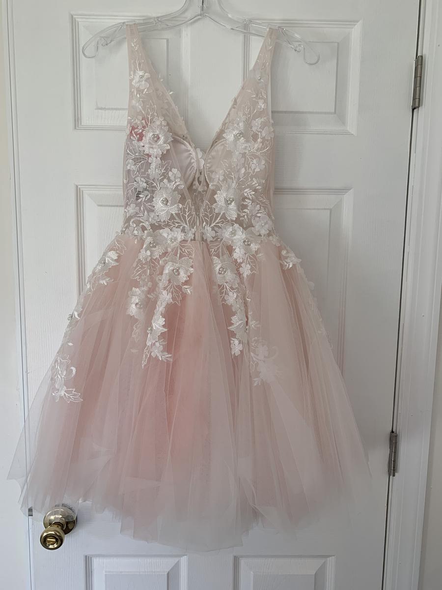 Jovani Size 4 Homecoming Light Pink Ball Gown on Queenly