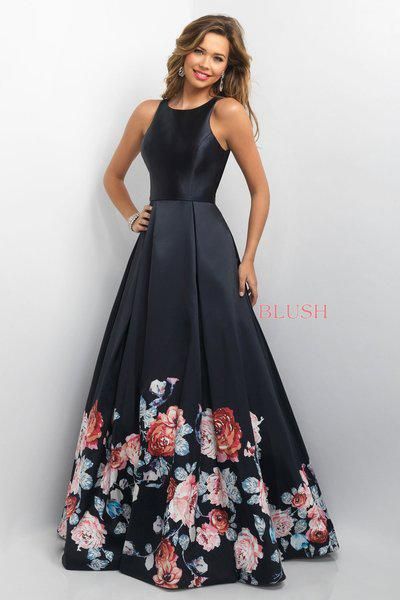 Style 11136 Blush Prom Size 2 Prom Black Ball Gown on Queenly