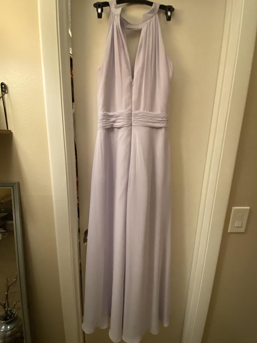 Bijou bridal Size 2 Bridesmaid Halter Purple Floor Length Maxi on Queenly