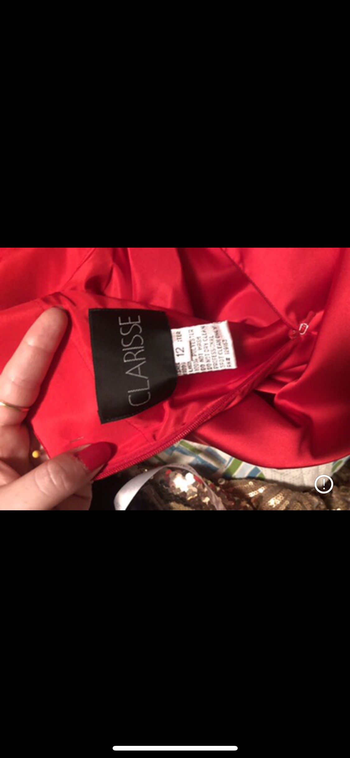 Clarisse Size 12 Satin Red Cocktail Dress on Queenly