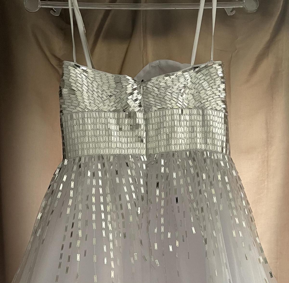 Jovani Size 6 Prom Strapless Sequined White Ball Gown on Queenly