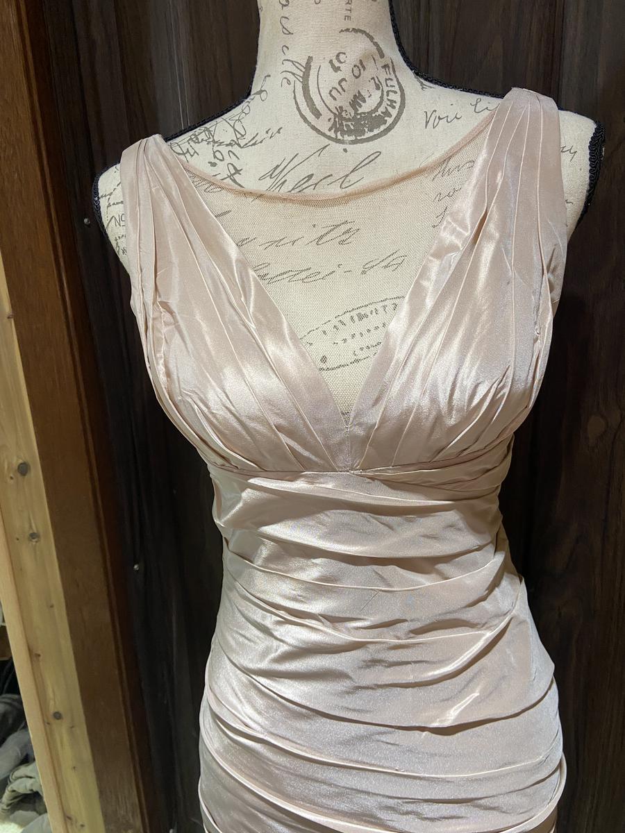 Aidon mattox Size 2 Bridesmaid Sheer Light Pink Mermaid Dress on Queenly