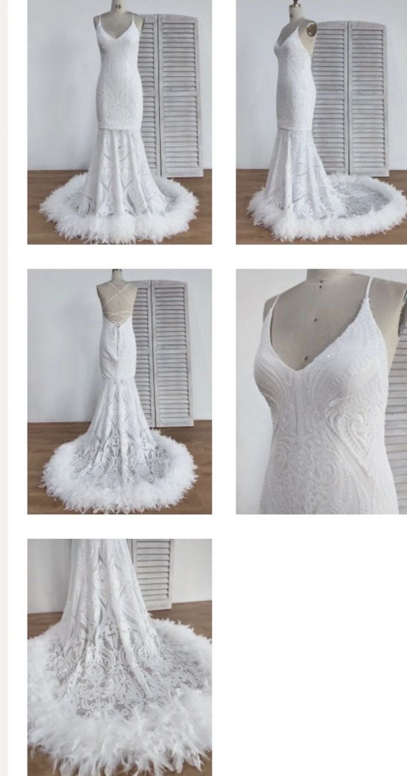 Size 6 Wedding White Mermaid Dress on Queenly