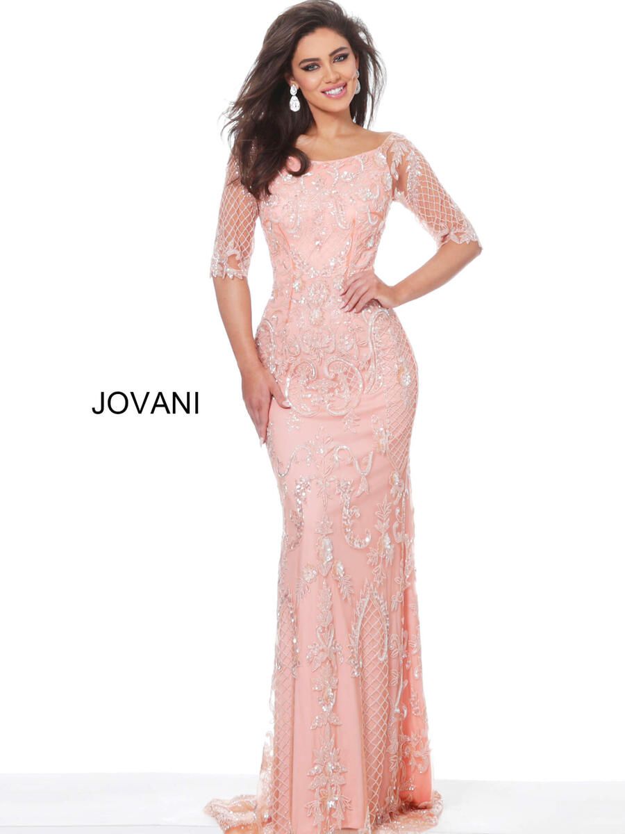 Style 62894 Jovani Size 6 Pageant Off The Shoulder Pink Mermaid Dress on Queenly
