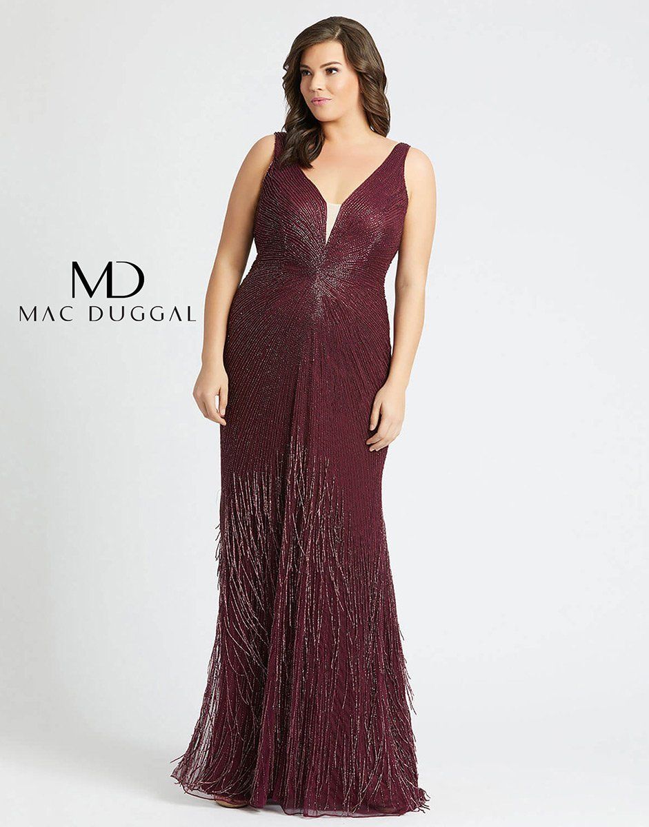 Style 4847F Mac Duggal Plus Size 20 Prom Burgundy Red A-line Dress on Queenly
