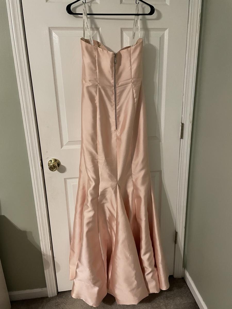 Sherri Hill Size 10 Bridesmaid Strapless Light Pink Mermaid Dress on Queenly