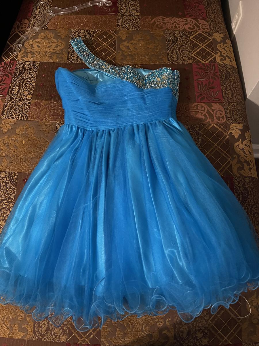 Ariadne Plus Size 18 Blue Ball Gown on Queenly
