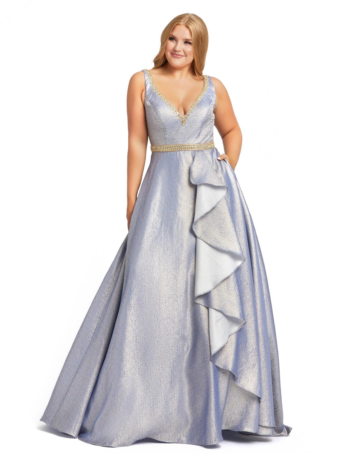 Style 48978 Mac Duggal Plus Size 24 Pageant Blue Ball Gown on Queenly