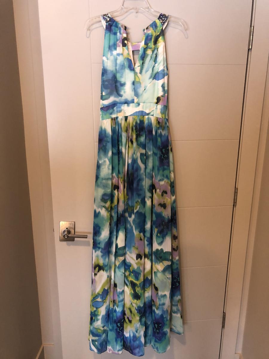 Size 4 Floral Multicolor Floor Length Maxi on Queenly