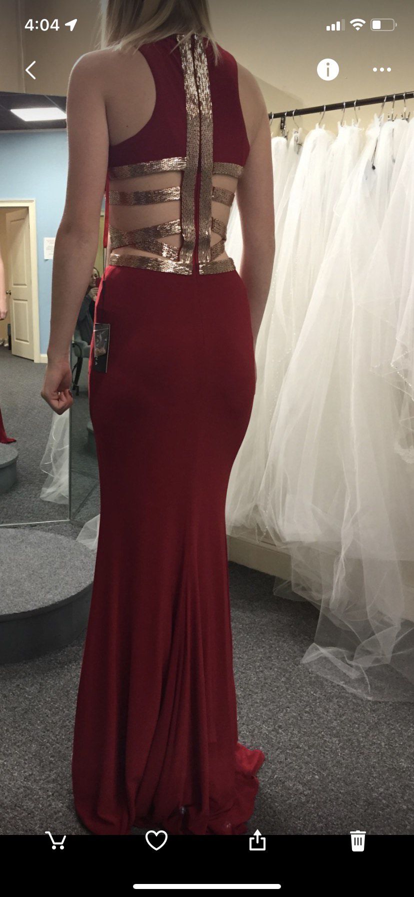 Faviana Size 0 Prom Burgundy Red Mermaid Dress on Queenly