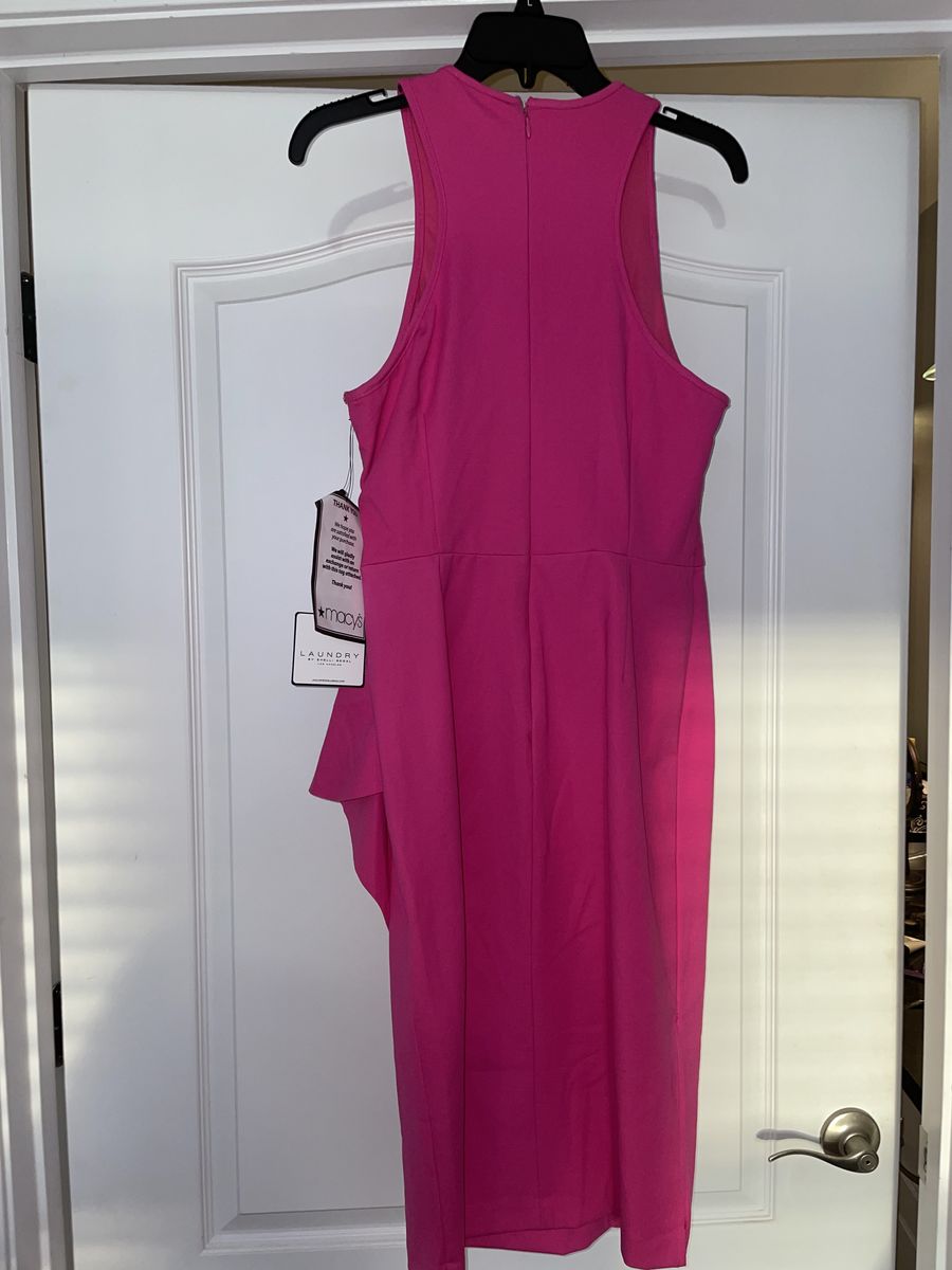 Laundry by Shelli Segal Size 8 Pageant Interview Hot Pink Floor Length Maxi on Queenly