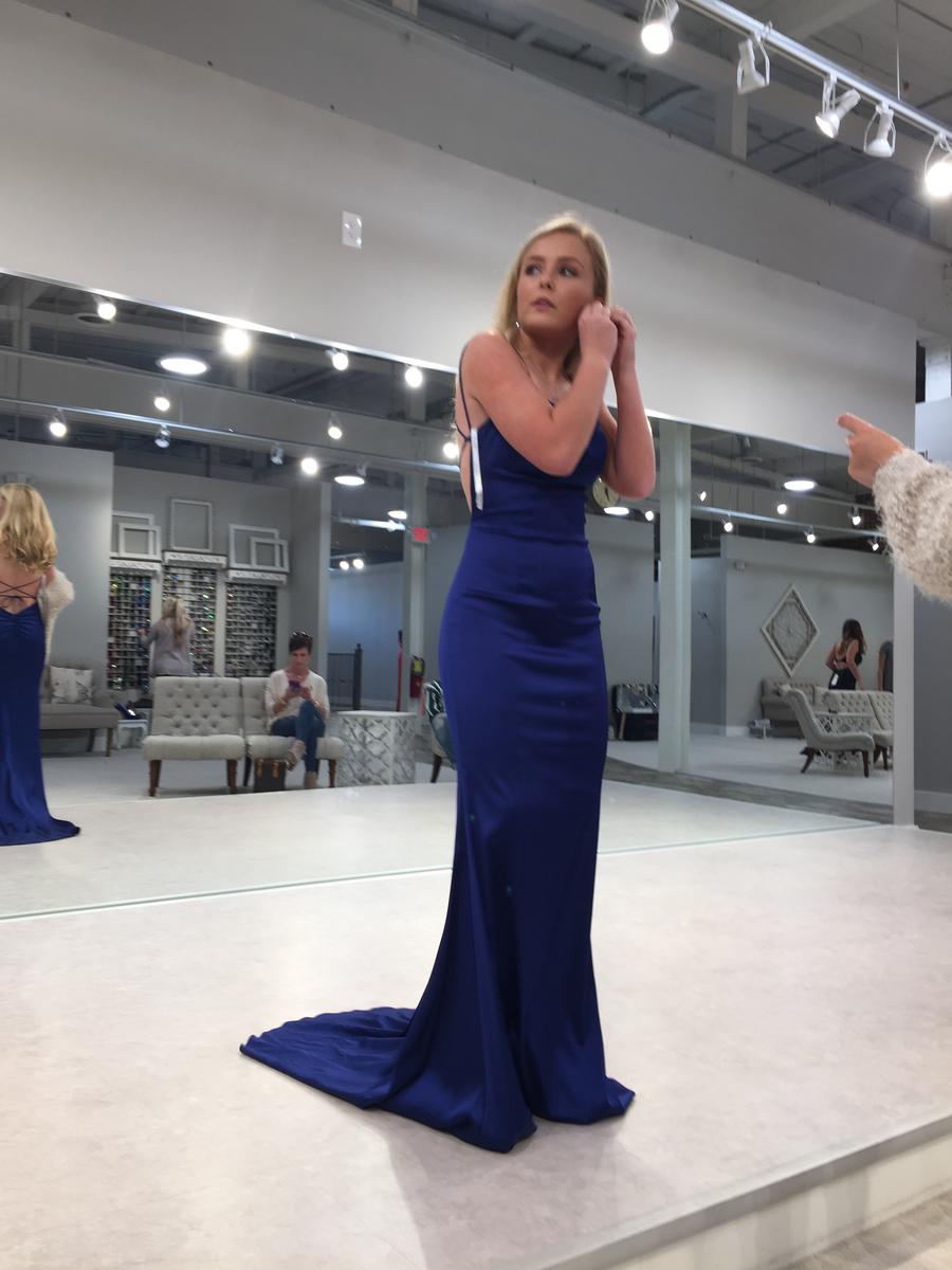 Sherri Hill Size 2 Prom Navy Blue Floor Length Maxi on Queenly