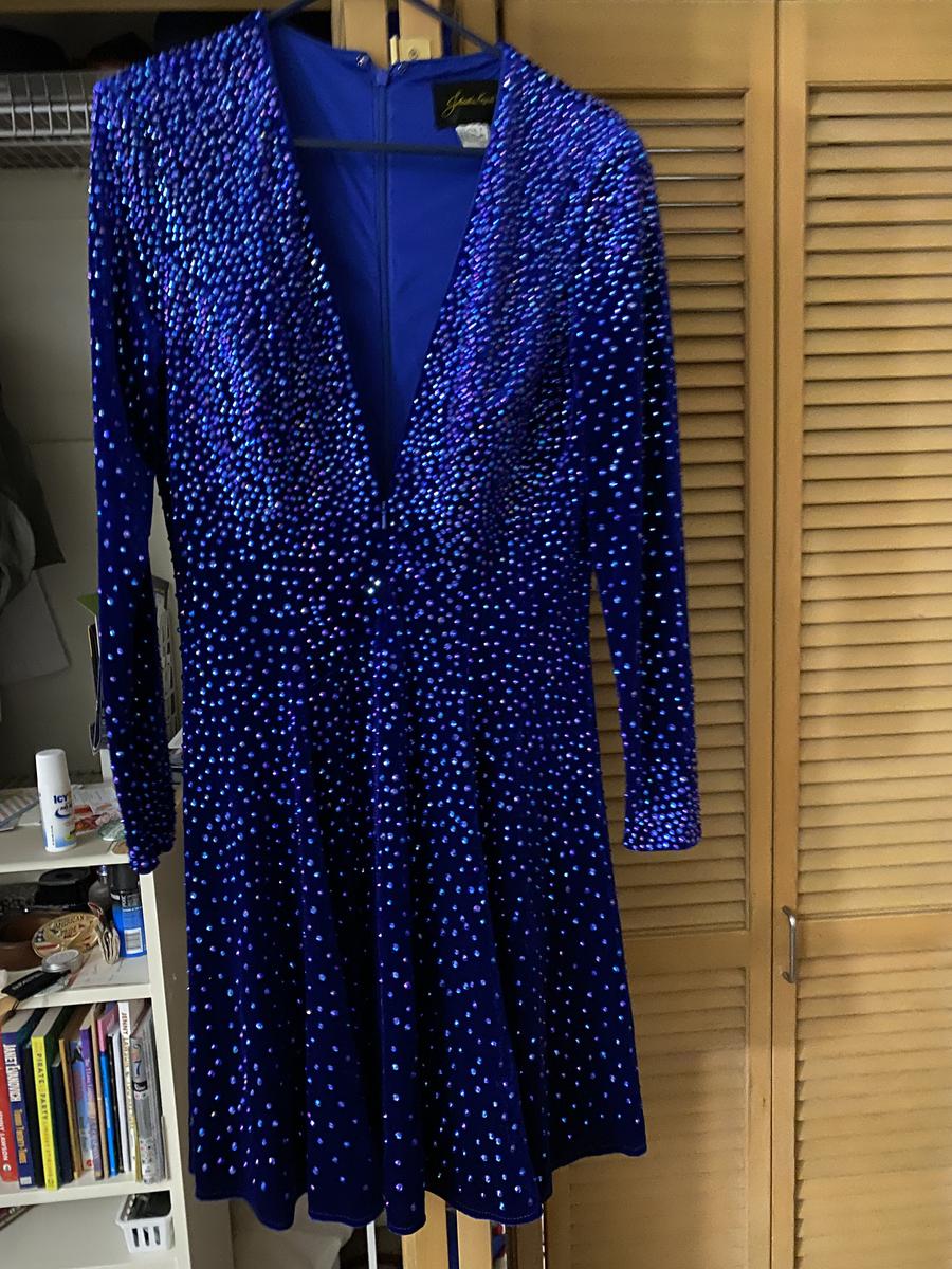 Johnathan Kayne Size 14 Blue Cocktail Dress on Queenly