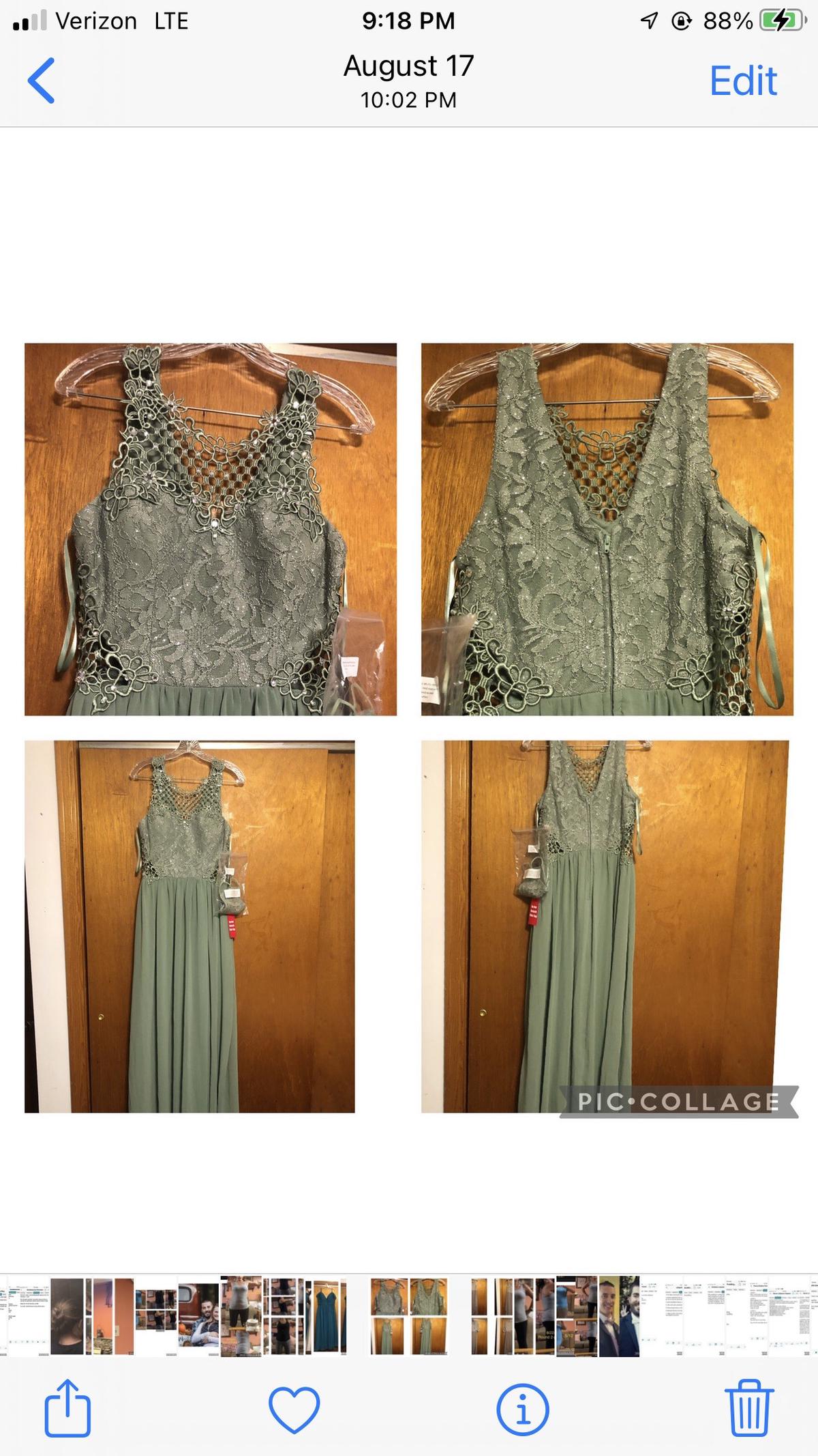 Size 8 Prom Lace Emerald Green Floor Length Maxi on Queenly