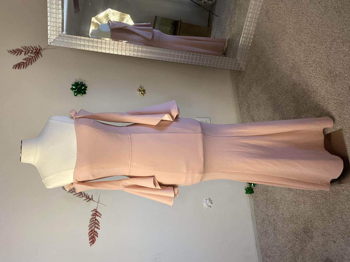 Size 4 Off The Shoulder Pink Floor Length Maxi on Queenly