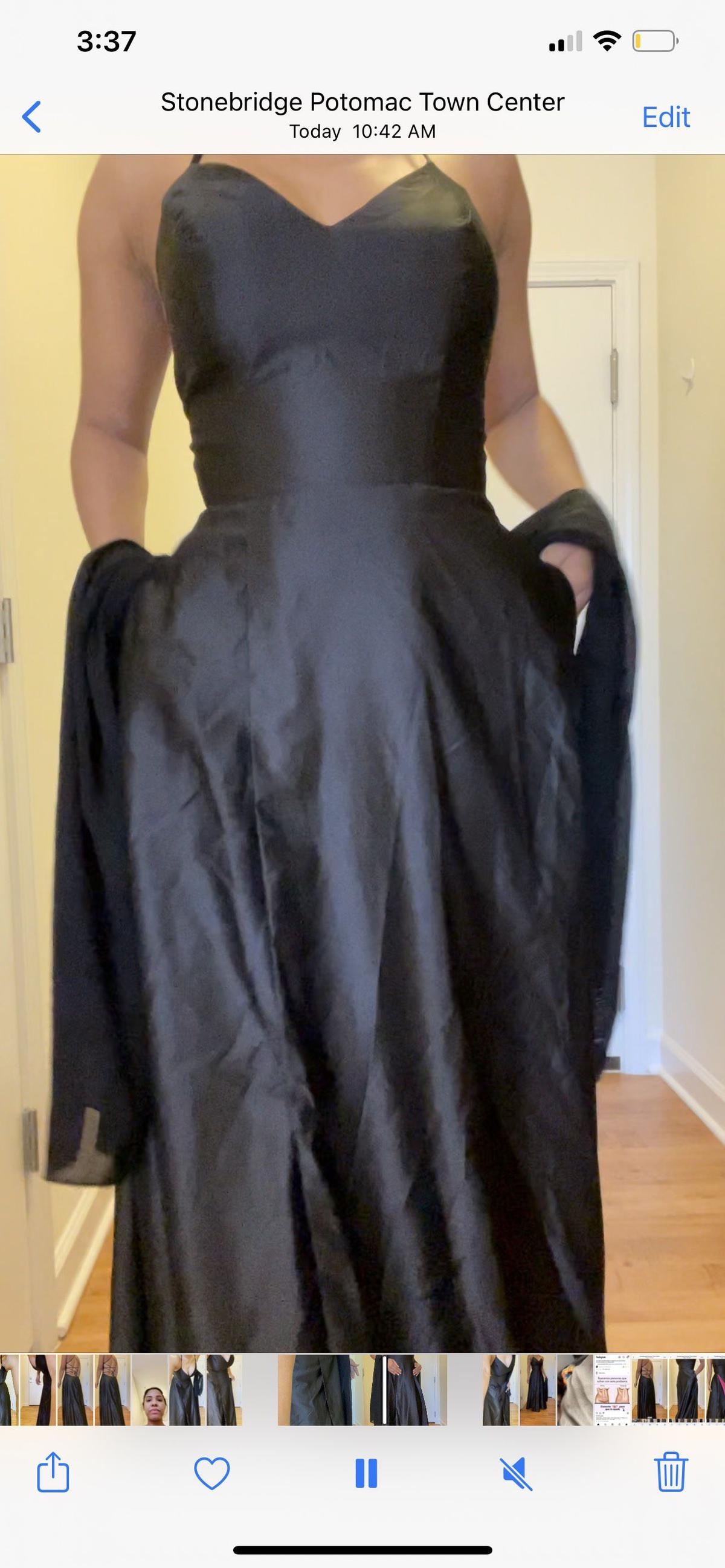 Size 8 Prom Black Ball Gown on Queenly