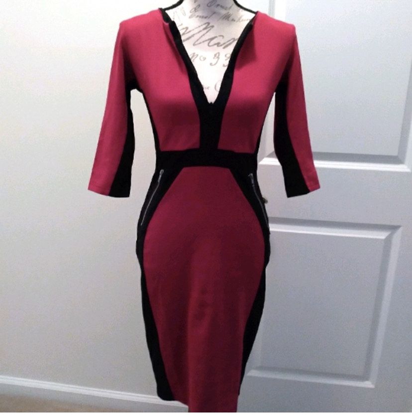 Size 4 Pageant Burgundy Red Cocktail Dress on Queenly
