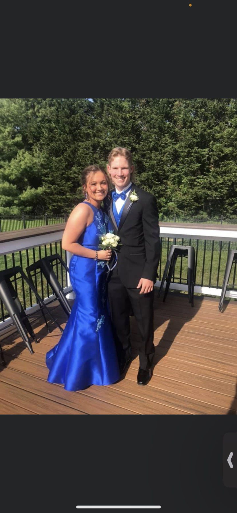 Size 10 Prom Satin Royal Blue Mermaid Dress on Queenly