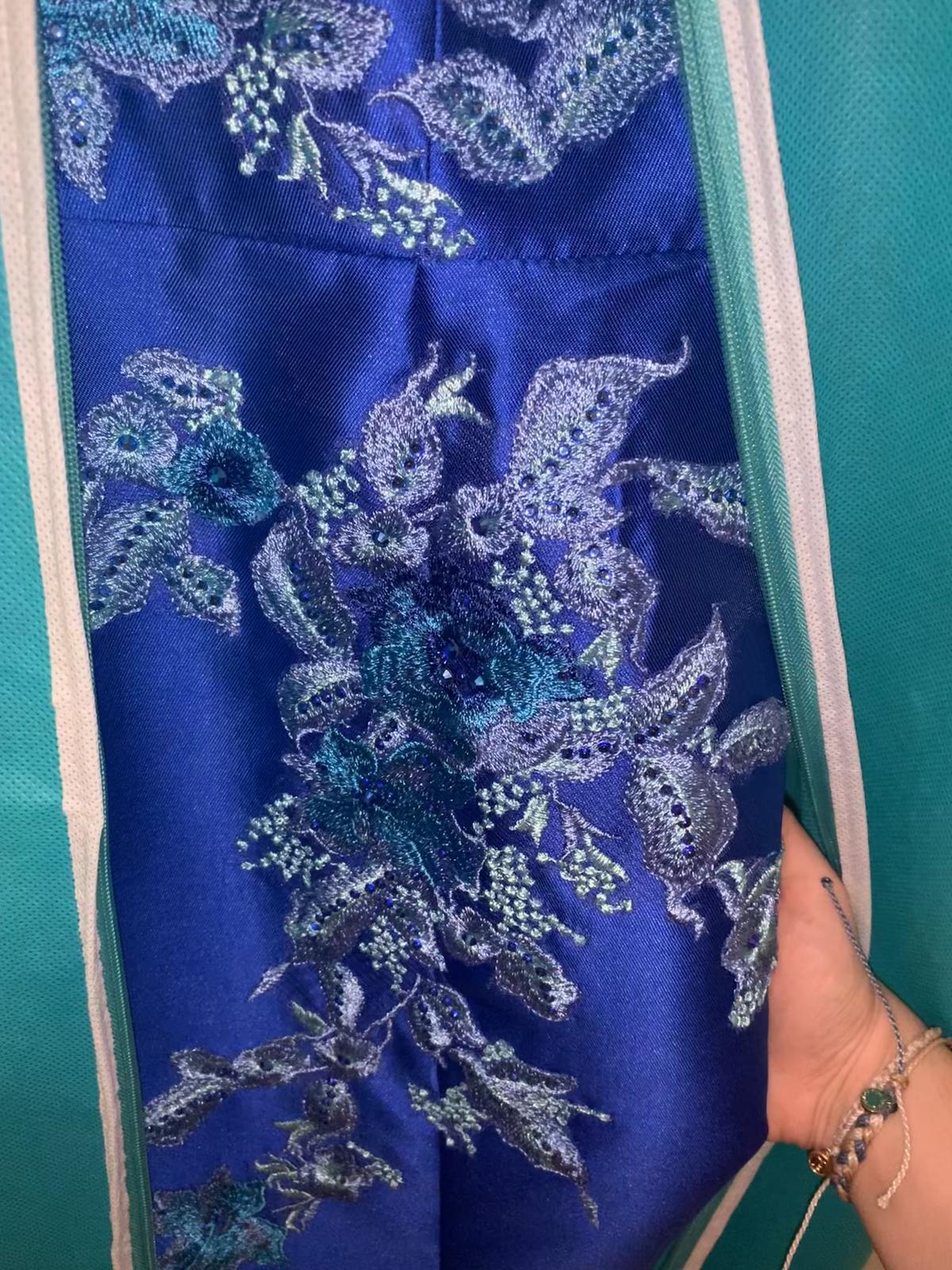Size 10 Prom Satin Royal Blue Mermaid Dress on Queenly