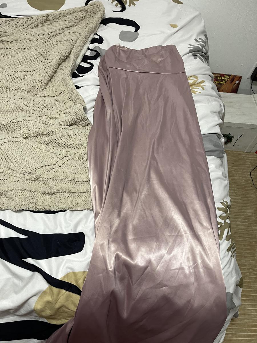 Nordstrom Size 8 Strapless Satin Pink Ball Gown on Queenly