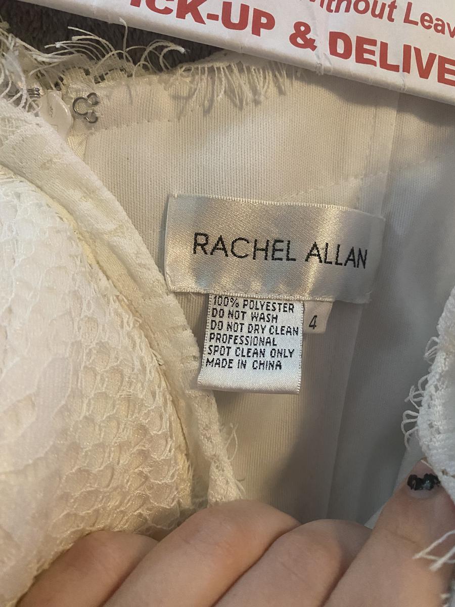 Rachel Allan Size 4 Homecoming Off The Shoulder White Cocktail Dress on Queenly