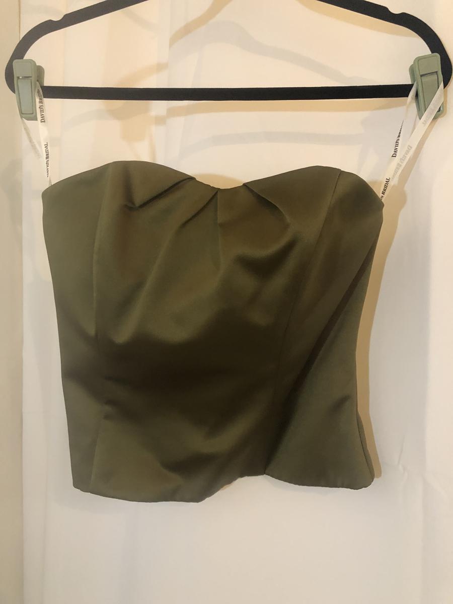 David’s bridal size top 2 bottom 4 Size 4 Sheer Green A-line Dress on Queenly