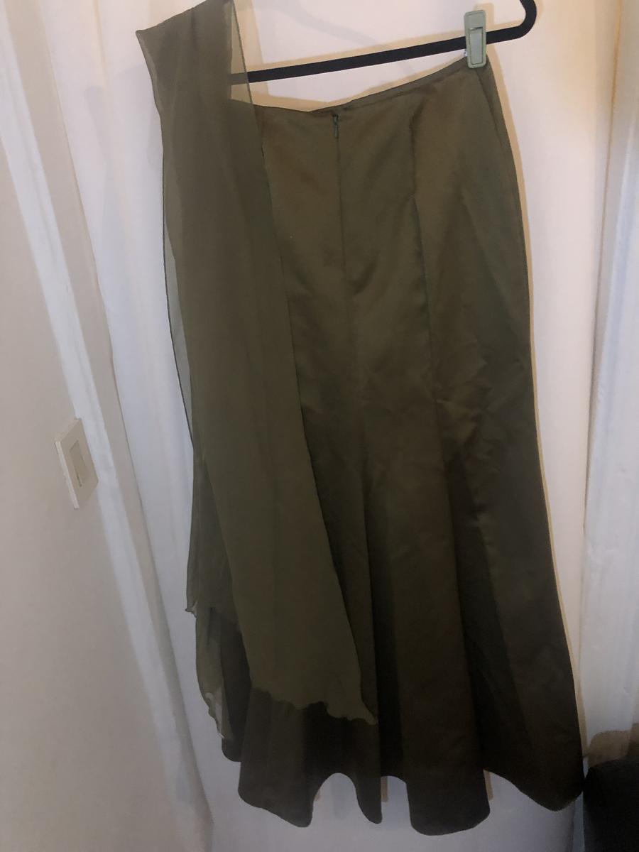 David’s bridal size top 2 bottom 4 Size 4 Sheer Green A-line Dress on Queenly