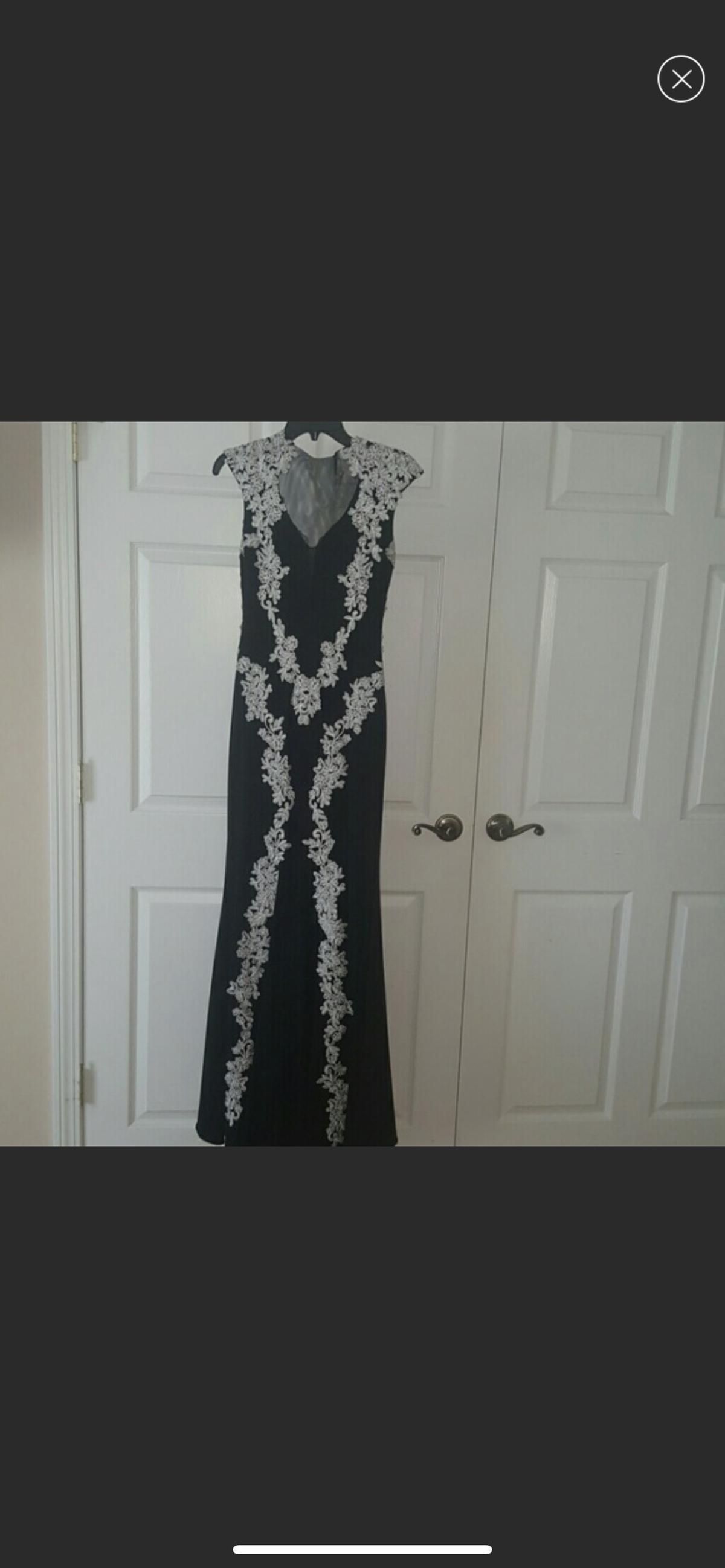 Betsy and Adam Size 0 Sheer Black Floor Length Maxi on Queenly