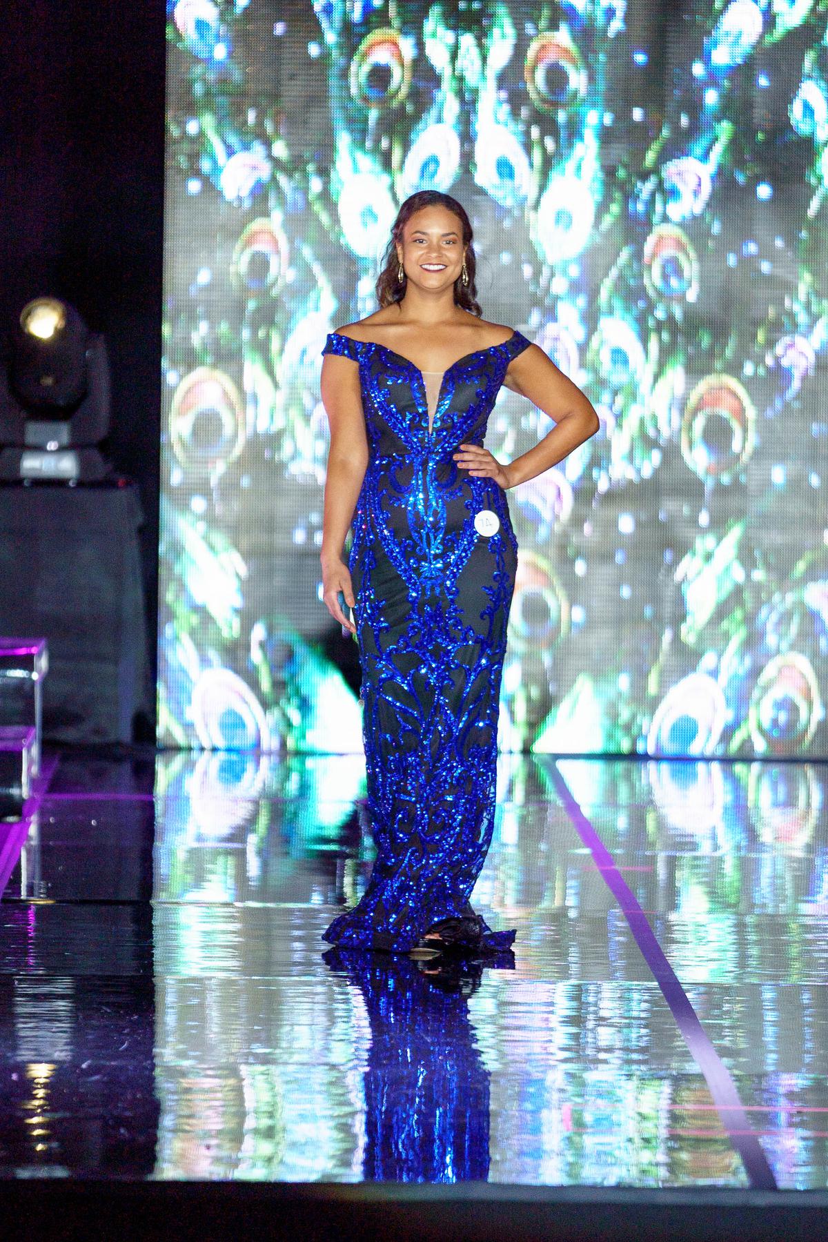 Juliet Size 6 Off The Shoulder Blue Mermaid Dress on Queenly