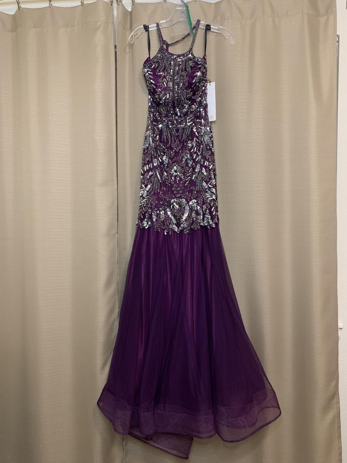 Primavera Size 8 Prom Sequined Purple Mermaid Dress on Queenly