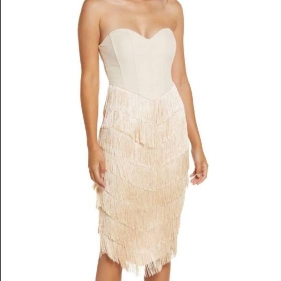 Lavish ALICE Size 2 Pageant Nude Cocktail Dress on Queenly