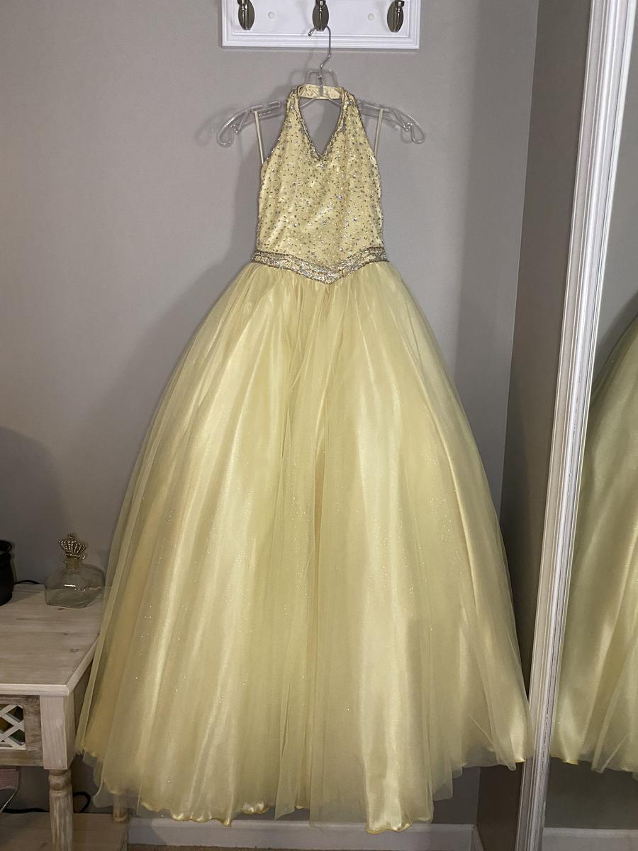 Mac Duggal Girls Size 10 Yellow Ball Gown on Queenly