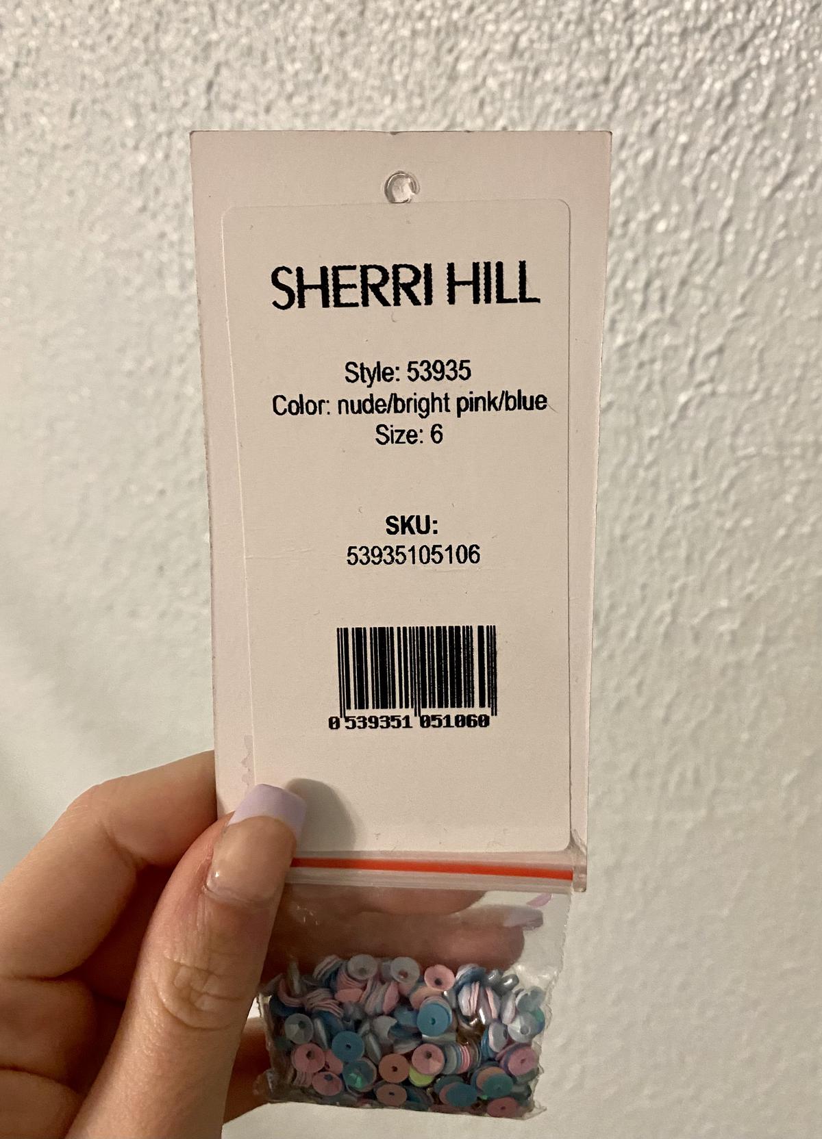 Sherri Hill Size 6 Homecoming Sequined Nude Cocktail Dress on Queenly