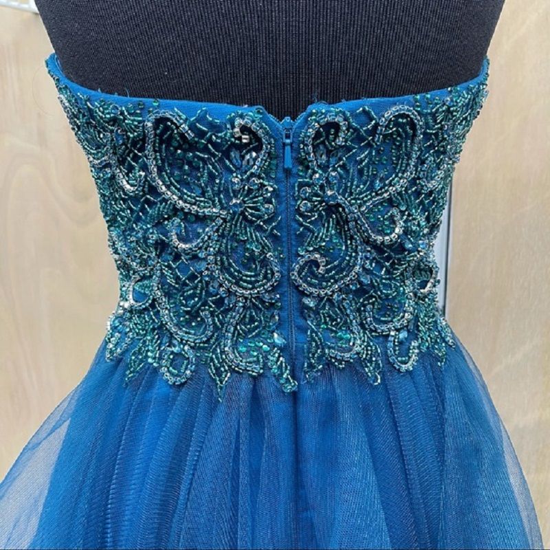 Style 5724 Blush Prom Size 4 Prom Blue A-line Dress on Queenly