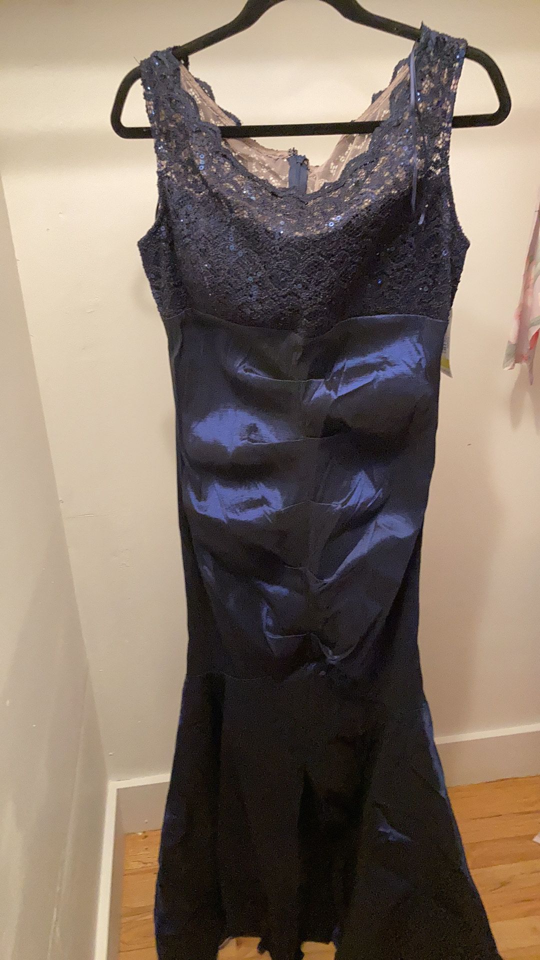 Size 14 Navy Blue Mermaid Dress on Queenly