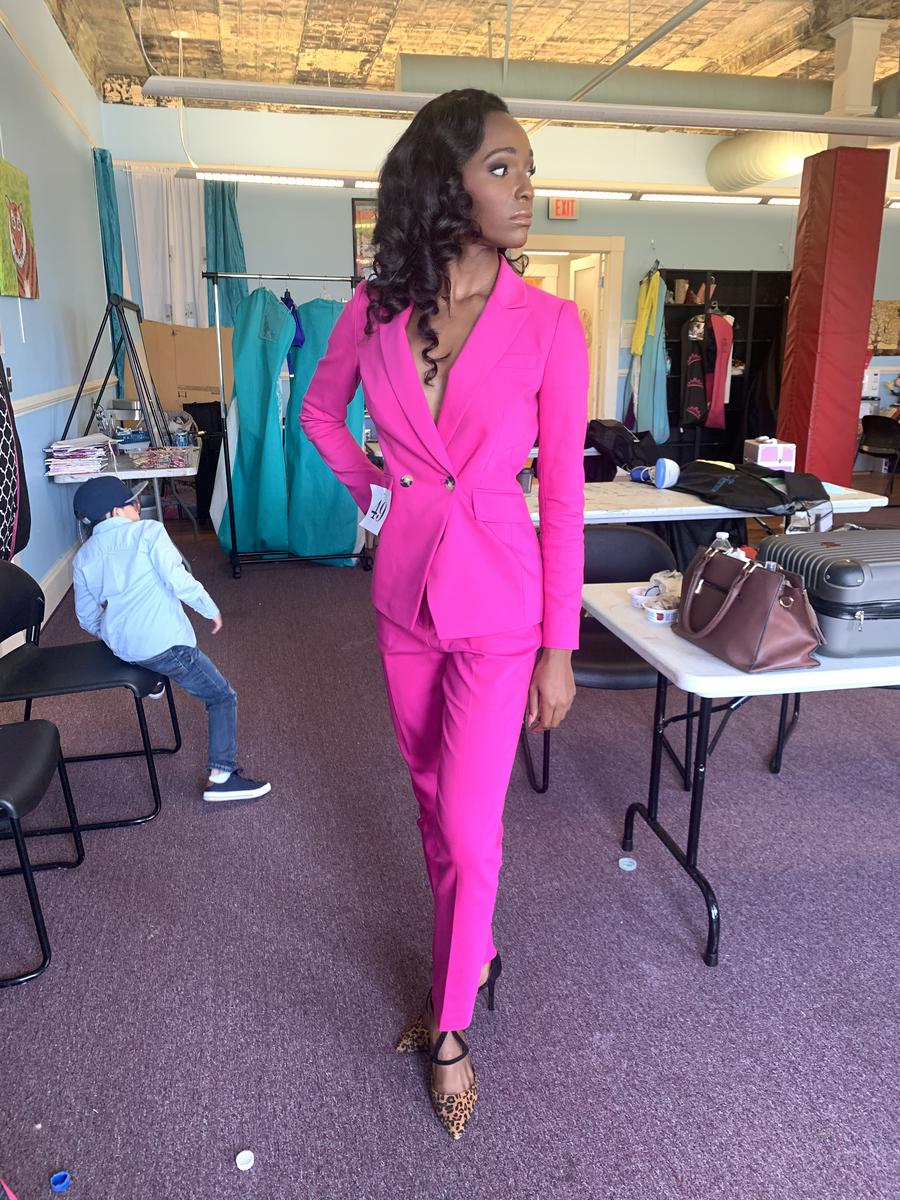 Size 2 Pageant Long Sleeve Pink Formal Jumpsuit on Queenly