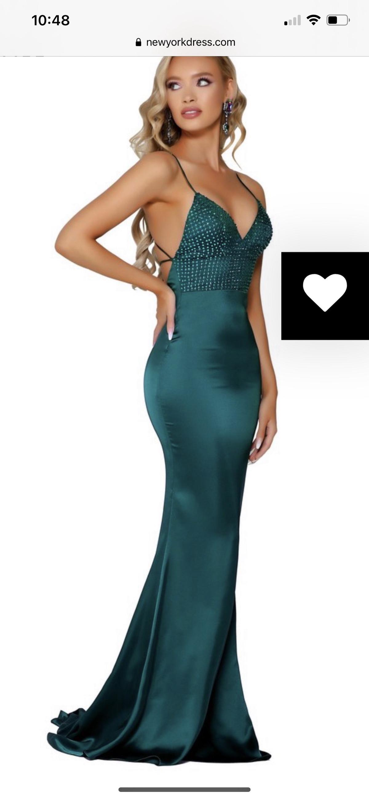 Size 0 Prom Emerald Green Floor Length Maxi on Queenly