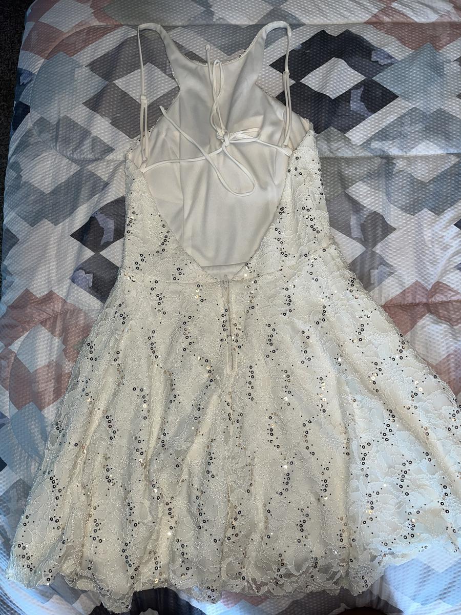 B. Darlin Girls Size 10 Prom White Cocktail Dress on Queenly