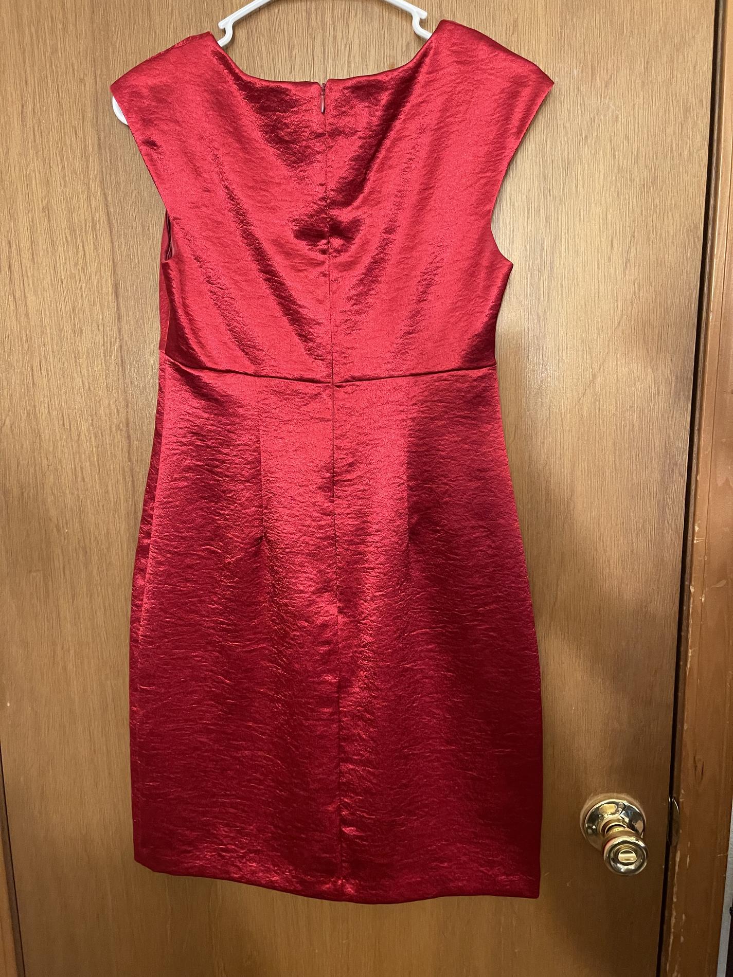 Size 4 Pageant Interview Cap Sleeve Red Floor Length Maxi on Queenly