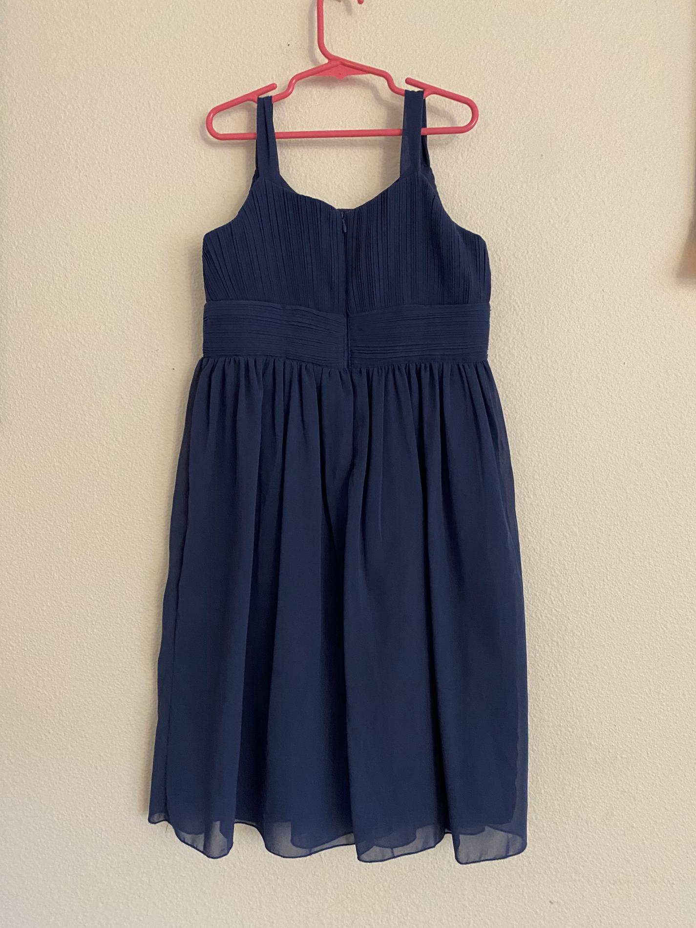 Girls Size 10 Navy Blue A-line Dress on Queenly