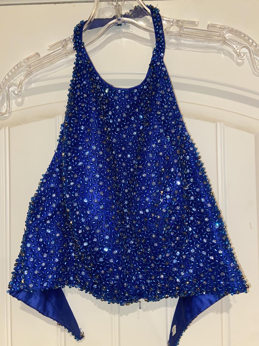 Size 8 Prom Halter Blue Mermaid Dress on Queenly