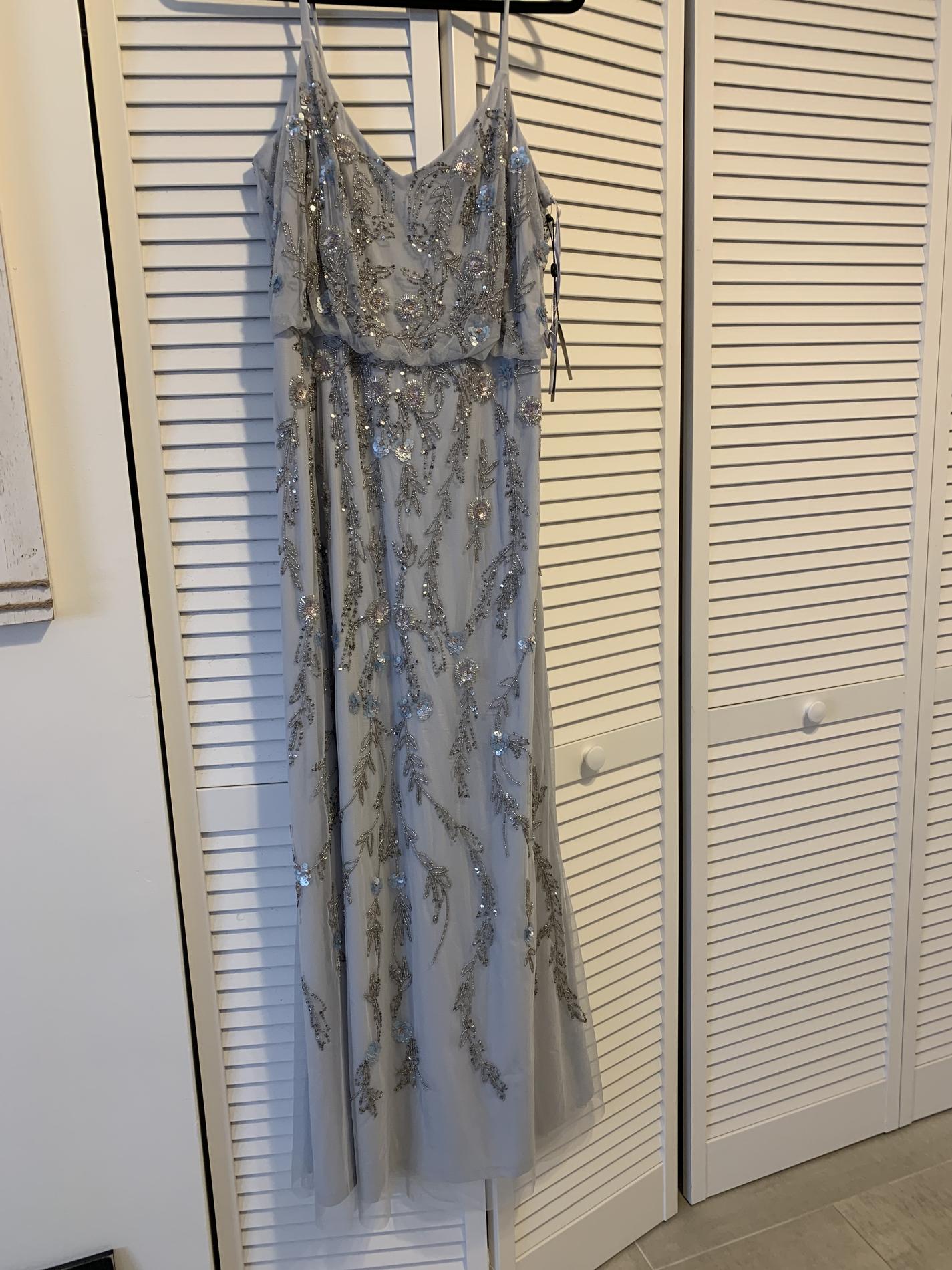 Adrienne Pappel Size 12 Prom Light Blue Floor Length Maxi on Queenly