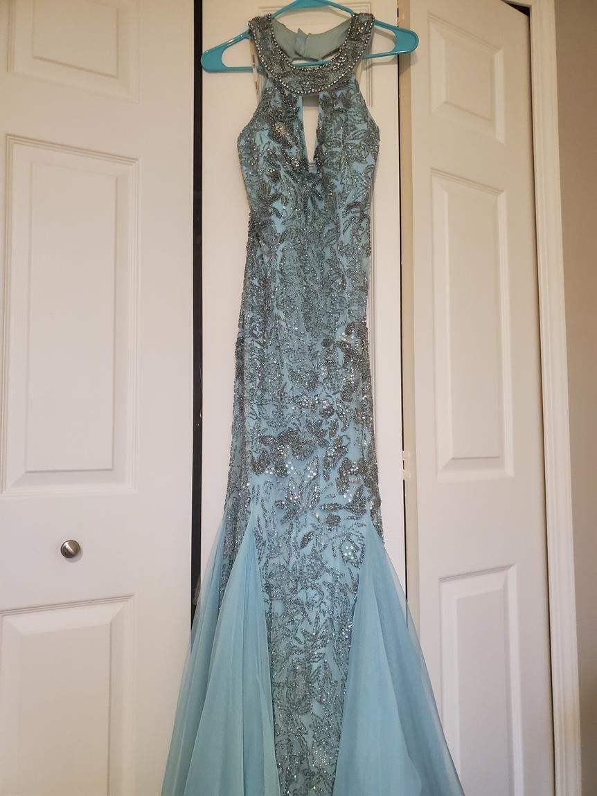 Size 8 Blue Mermaid Dress on Queenly