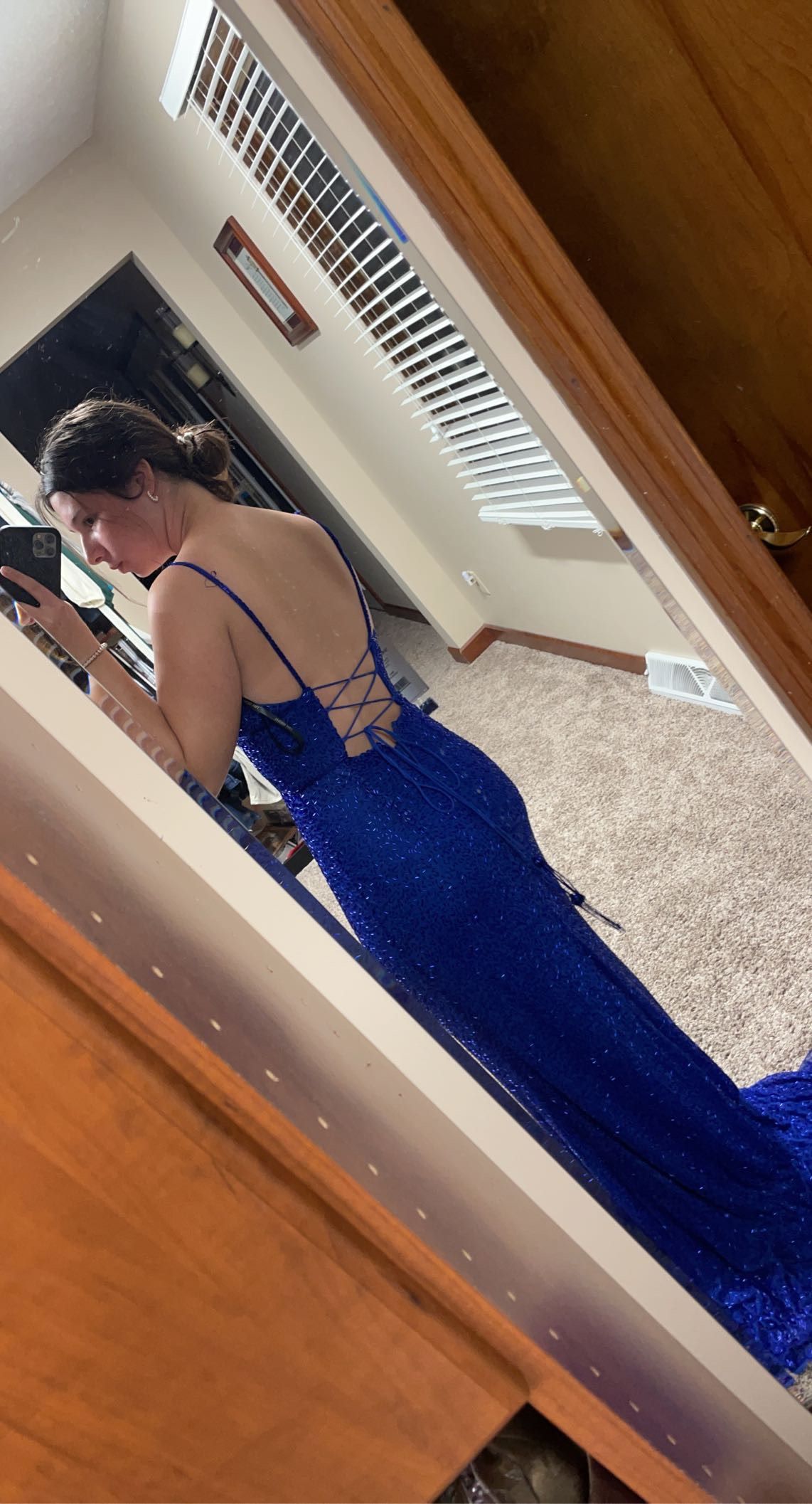 Sherri Hill Size 0 Prom Royal Blue Mermaid Dress on Queenly