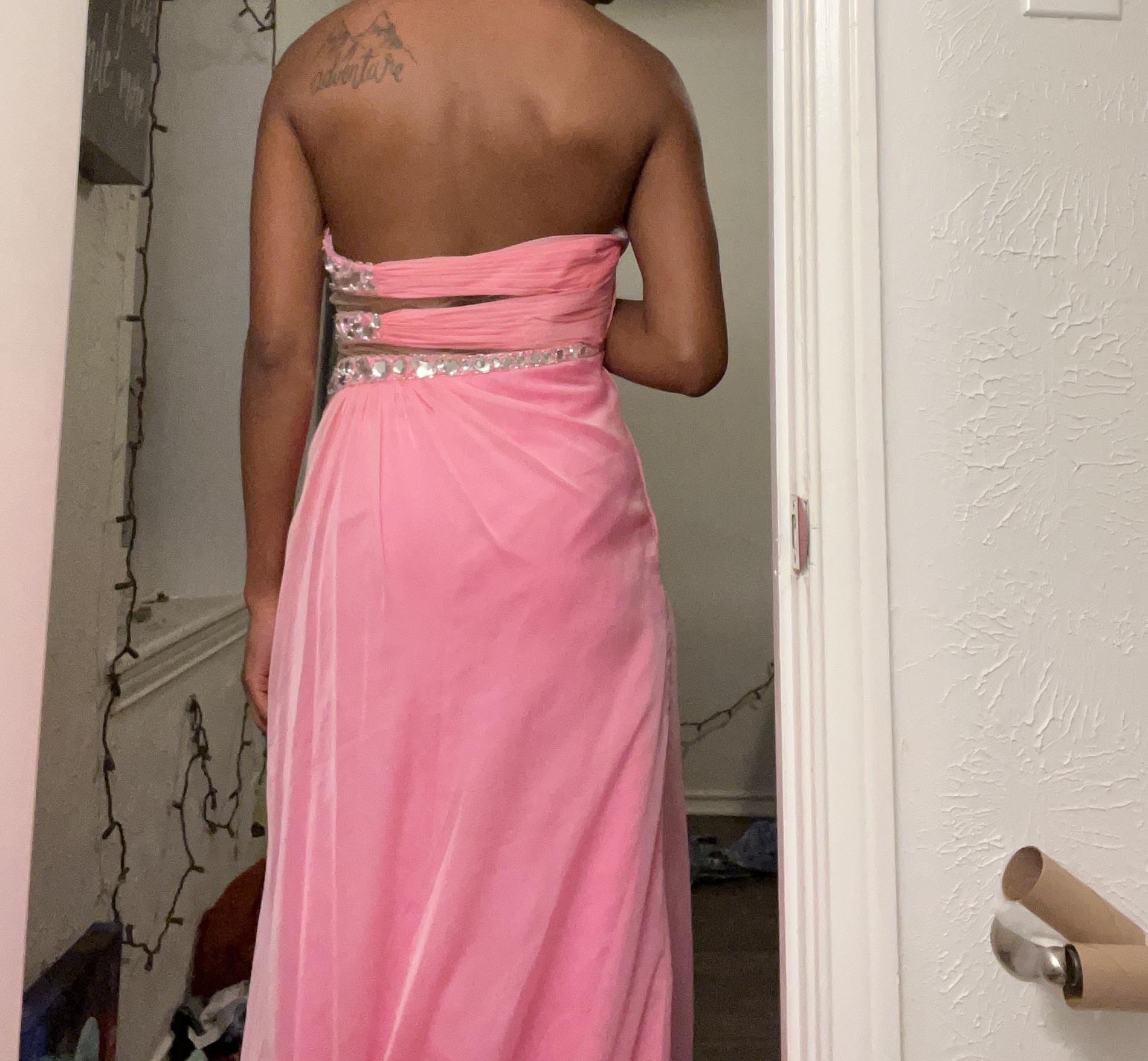 Size 8 Pink Side Slit Dress on Queenly
