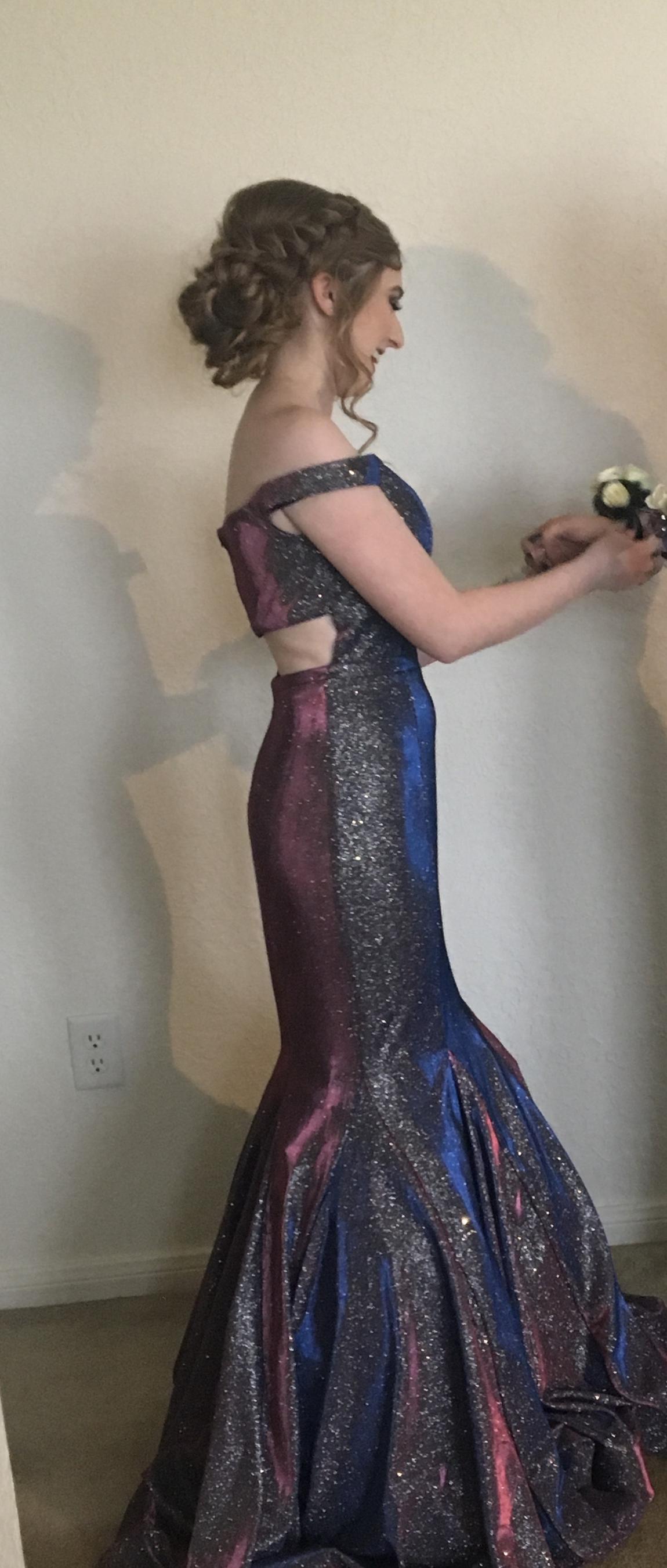 Size 0 Prom Purple Mermaid Dress on Queenly
